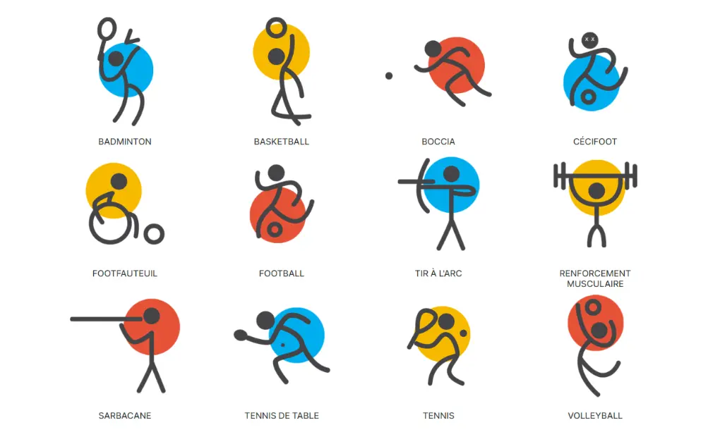 Conception d'un série d'icônes pour l'association sportive Lusis Sport à Laon